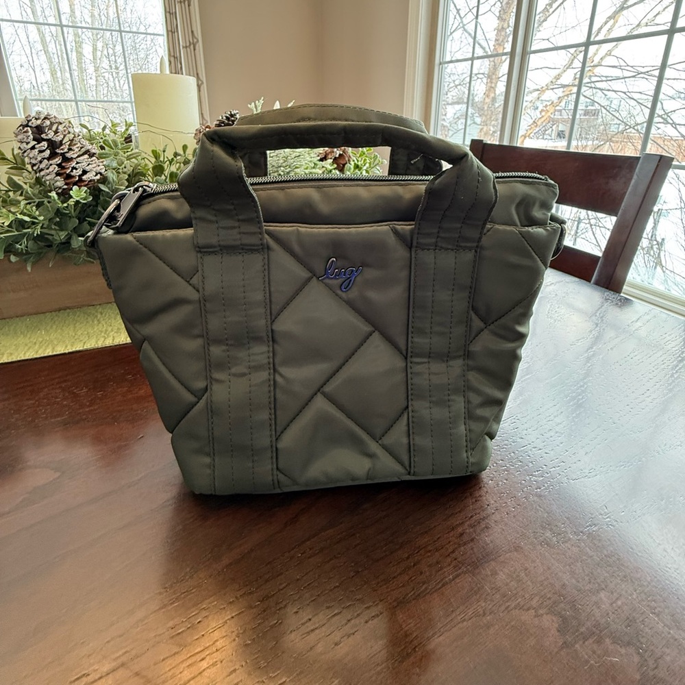 LUG small crossbody tote with handles olive green mini Dory - Picture 8 of 9